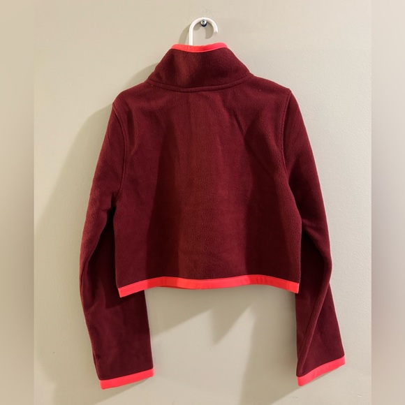 * 3 FOR $20 * Tek Gear Burgundy and Coral Quarter-Zip Micro-Fleece - Picture 2 of 3